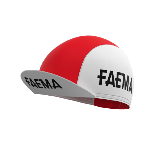 FAEMA White Retro Cycling Cap