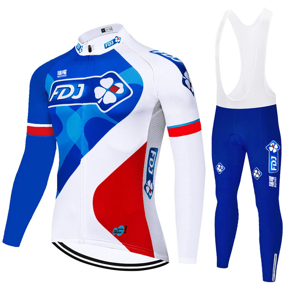 FDJ - Long sleeved pro cycling kit